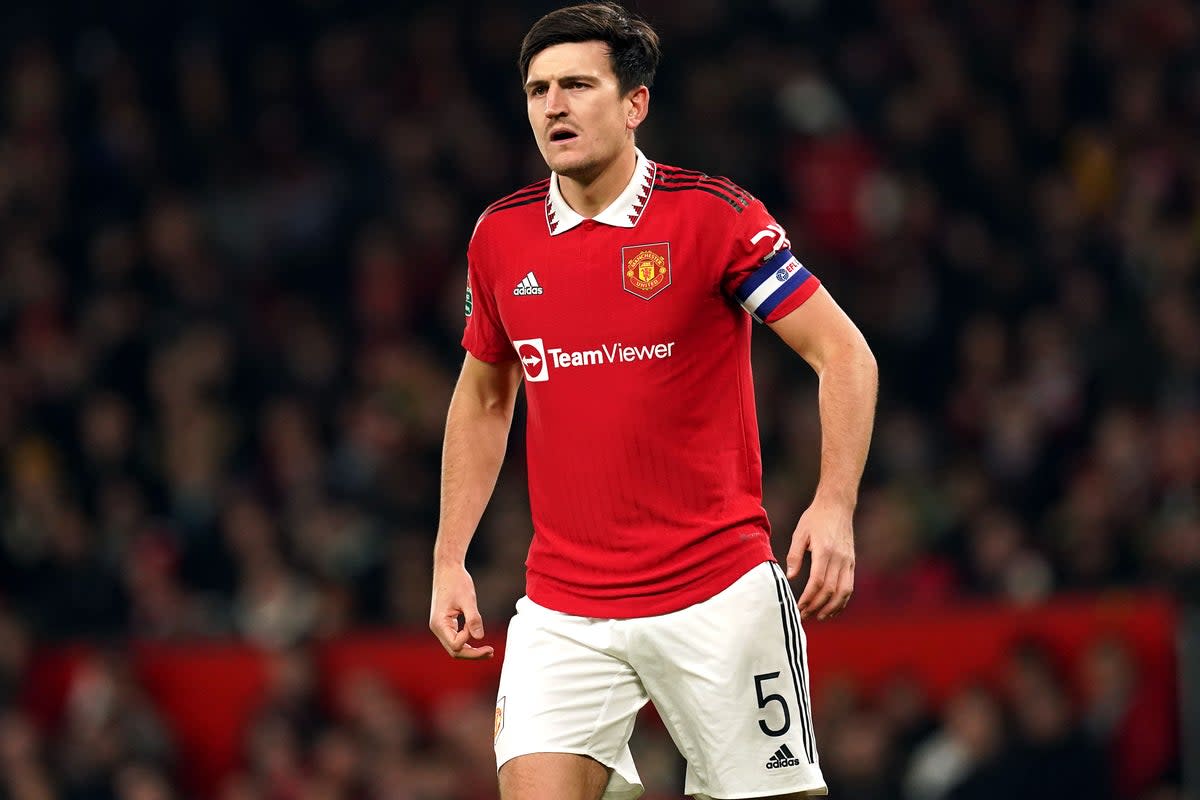 Harry Maguire has made only seven starts for Manchester United so far this season (Martin Rickett/PA). (PA Wire)