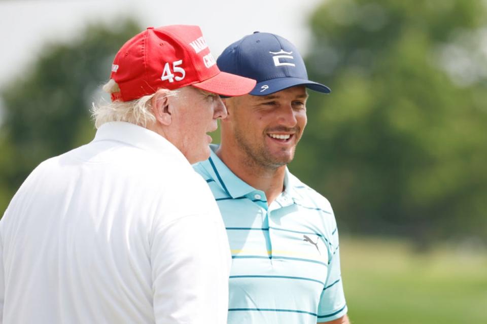 Bryson DeChambeau and Donald Trump played together at the LIV Bedminster Pro-Am (Getty Images)