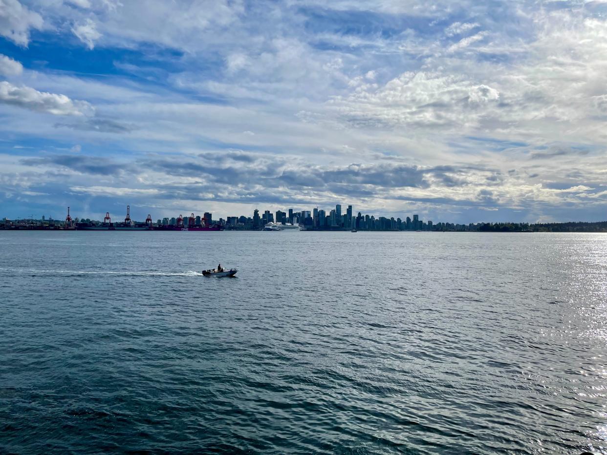 Vancouver skyline view from the Shipyards