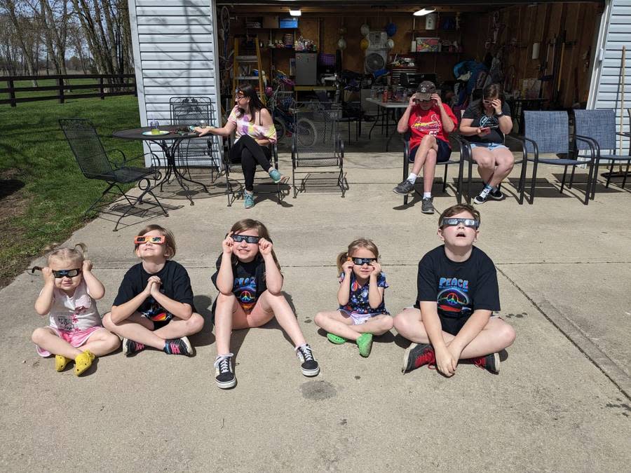 A family eclipse party in Danville! (from Terry Moore Crawford)