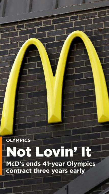 McDonald's ends 41-year Olympics contract three years early