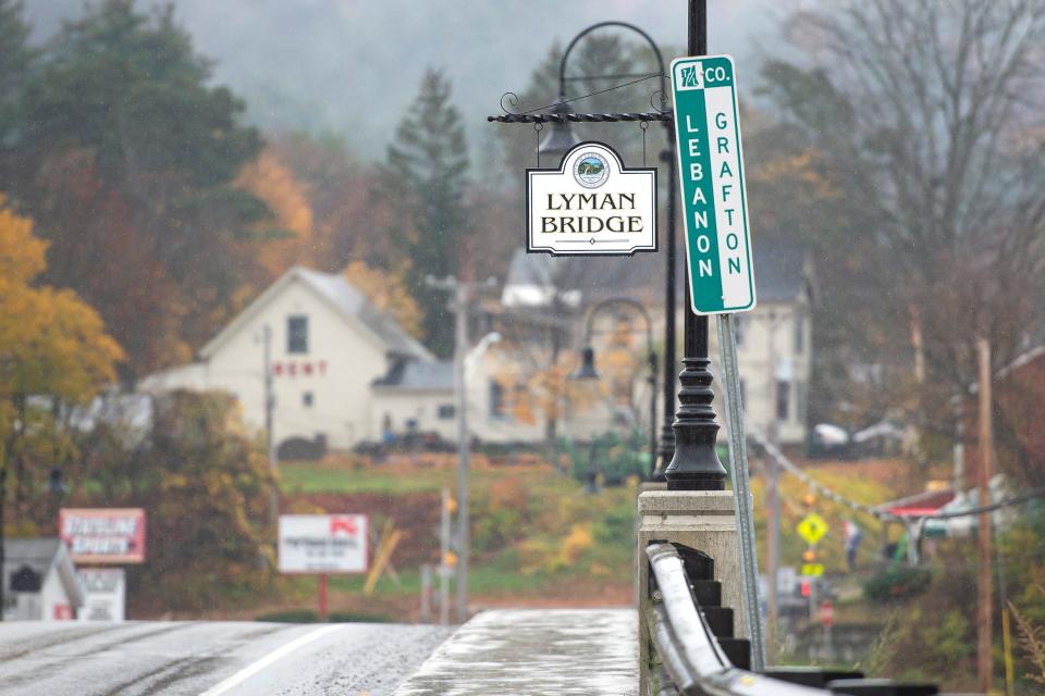 Lyman Bridge spans the Connecticut River to connect the towns of Hartford, Vermont and Lebanon, New Hampshire, a key thoroughfare in the closely linked Upper Valley communities.