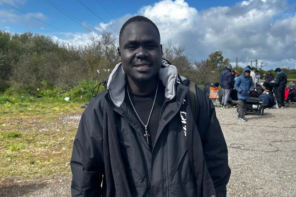 James, 24, hopes of being able to continue his education in the UK (The Independent)