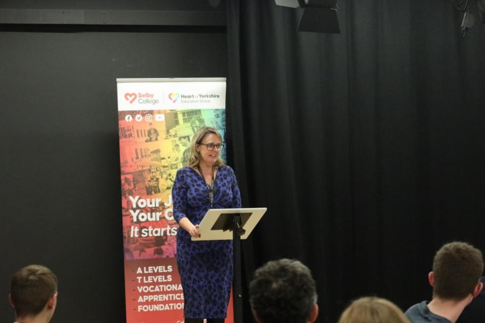 York Press: Lorraine Cross speaking at the Selby College event