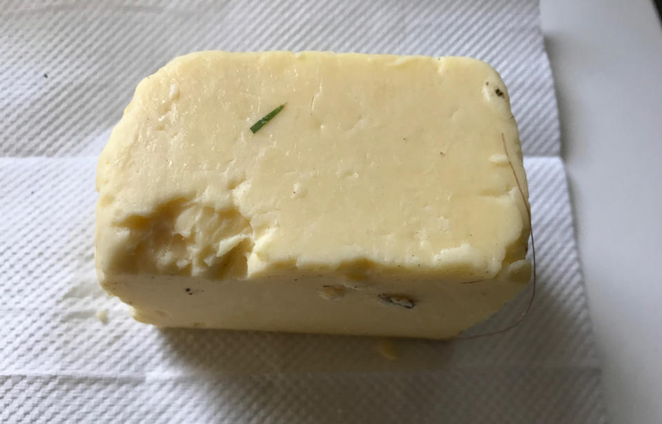 One of the blocks of cheese handed into the council today, described as the size of a stick of butter. Source: City of Port Phillip