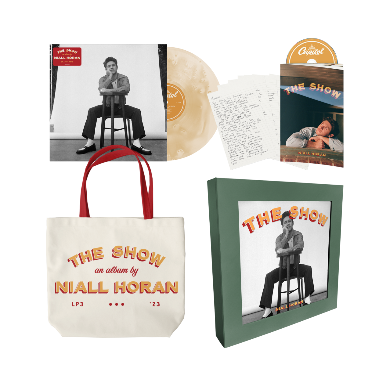 <p><a href="https://shop.niallhoran.com/products/the-show-collectors-edition-window-box-set" rel="nofollow noopener" target="_blank" data-ylk="slk:Shop Now;elm:context_link;itc:0;sec:content-canvas" class="link rapid-noclick-resp">Shop Now</a></p><p>The Show - Collector’s Edition Window Box Set</p><p>$79.98</p><p>niallhoran.com</p>