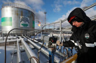 An employee works at an oil and gas treatment plant in the Yarakta Oil Field, owned by Irkutsk Oil Company (INK), in Irkutsk Region, Russia March 10, 2019. REUTERS/Vasily Fedosenko