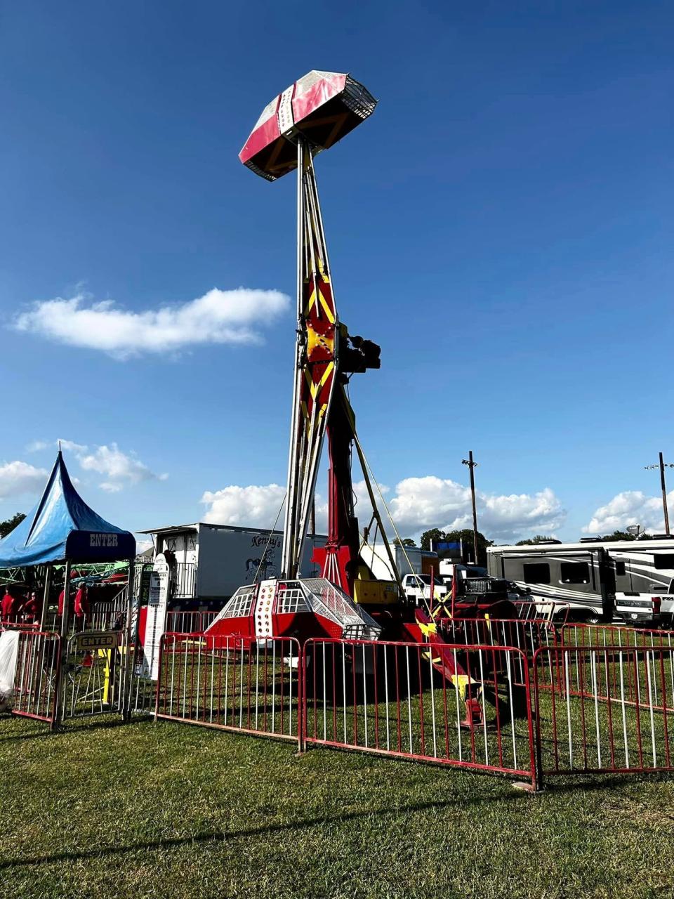'The Bullet' ride at the Groves Pecan Festival 2023 in Texas.