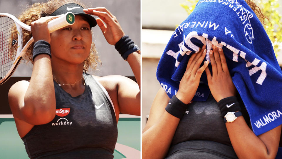 Naomi Osaka, pictured here during her loss at the Italian Open.