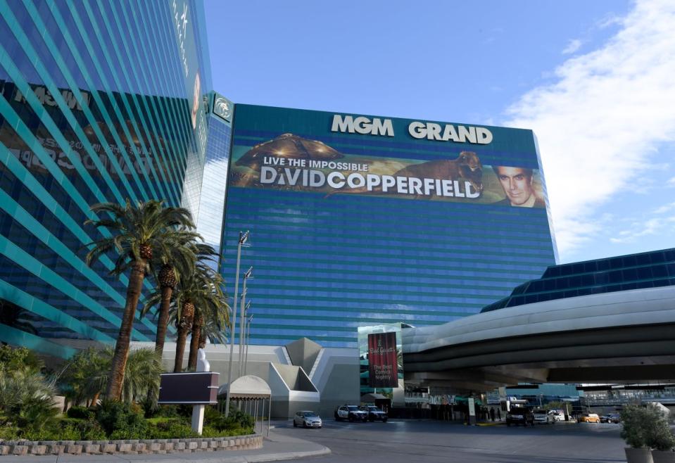 Some of David Copperfield’s alleged abuse happened at the MGM Grand in Las Vegas, Nevada, where he has frequently performed (Getty Images)