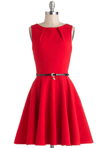 Lucky Be A Lady Dress in Red