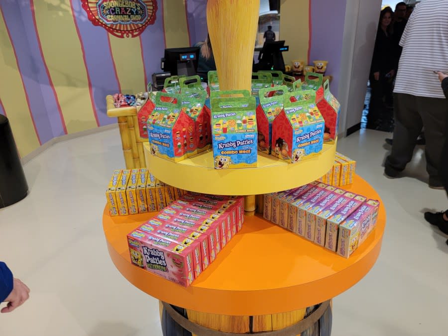 Spongebob’s Crazy Carnival Ride’s after-ride gift shop (KLAS)