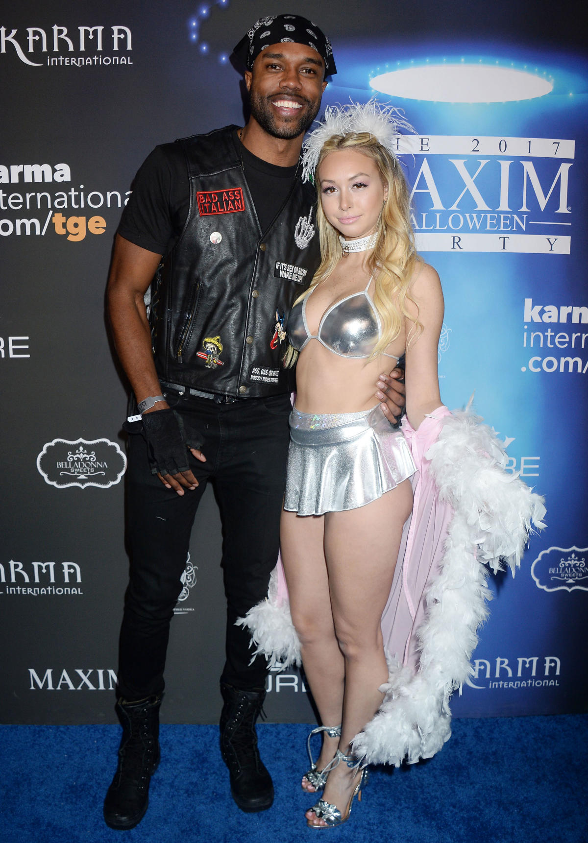 Corinne Olympios and DeMario Jackson Get in the Halloween Spirit and Hit the Red Carpet Together