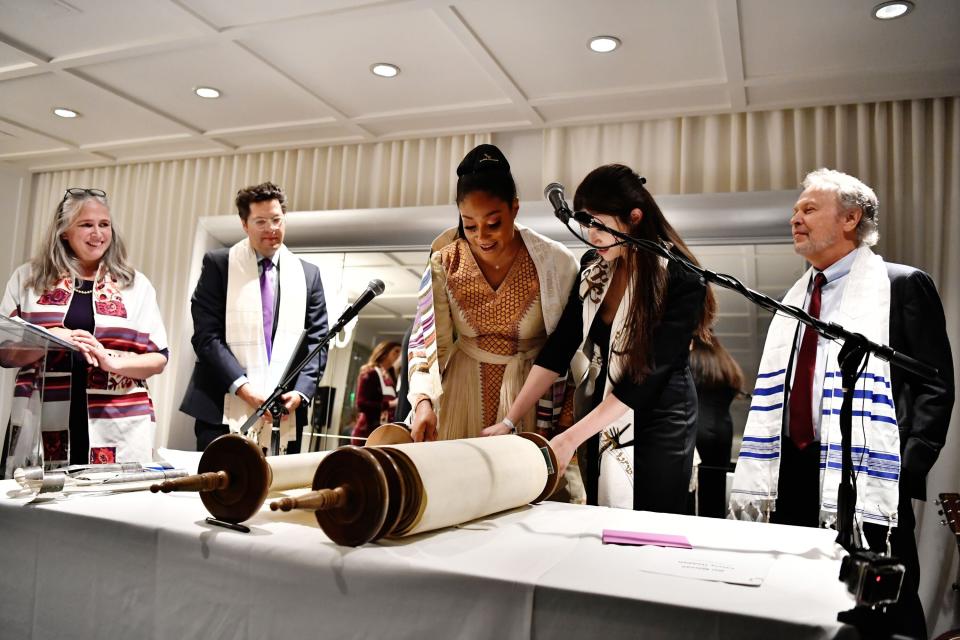 Tiffany Haddish's bat mitzvah ceremony included readings from the Torah. (Photo: Emma McIntyre/Getty Images for Netflix)