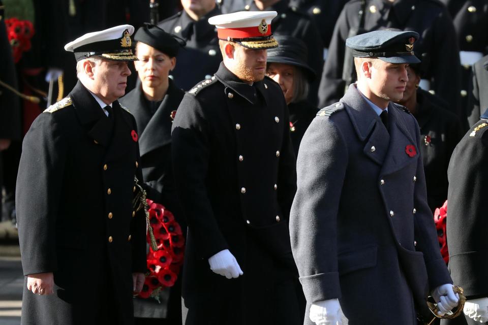 Prince Andrew, Prince William, and Prince Harry (Chris Jackson/Getty Images)