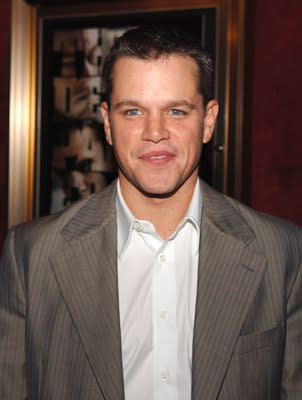 Matt Damon at the New York premiere of Warner Bros. Pictures' The Departed