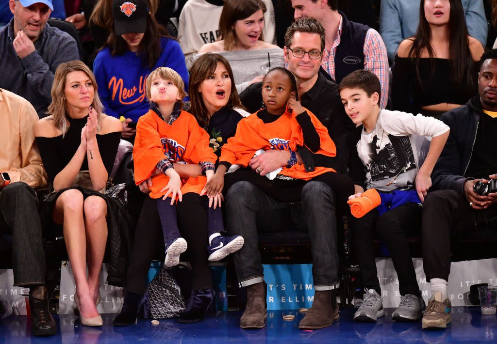 celebrities attend the new york knicks vs boston celtics game