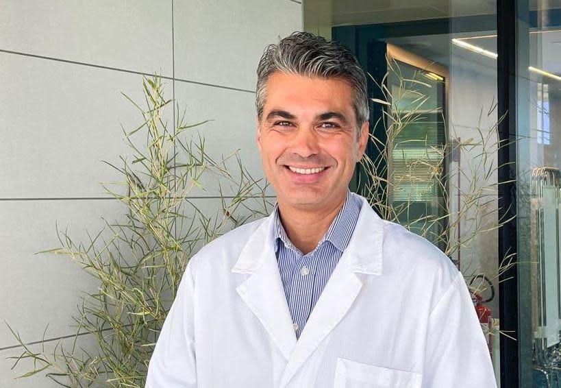 Dr. Christian Brogna, a neurosurgeon and expert in awake surgery, is seen outside Rome's Paideia International Hospital in a handout photo. / Credit: Courtesy of Paideia International Hospital