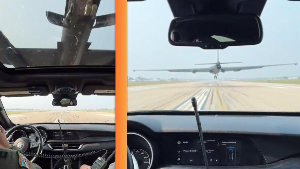 Watch an Alfa Romeo Stelvio Chase a U-2 Spy Plane Down the Runway photo