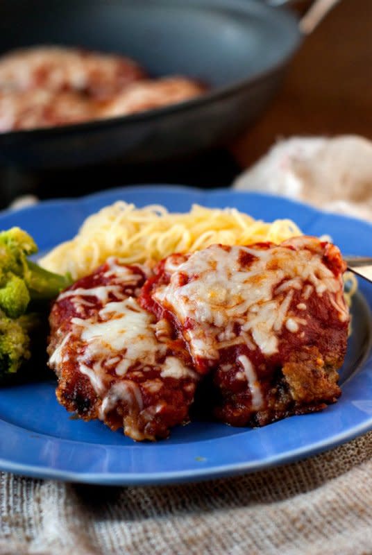 <p>Heather Likes Food</p><p>If you think chicken parm is the best, wait until you bite into the beef version.</p><p><strong>Get the recipe: <a href="https://heatherlikesfood.com/beef-parmesan-garlic-parmesan-pasta/" rel="nofollow noopener" target="_blank" data-ylk="slk:Beef Parmesan with Garlic Parmesan Pasta;elm:context_link;itc:0;sec:content-canvas" class="link rapid-noclick-resp">Beef Parmesan with Garlic Parmesan Pasta</a></strong></p>