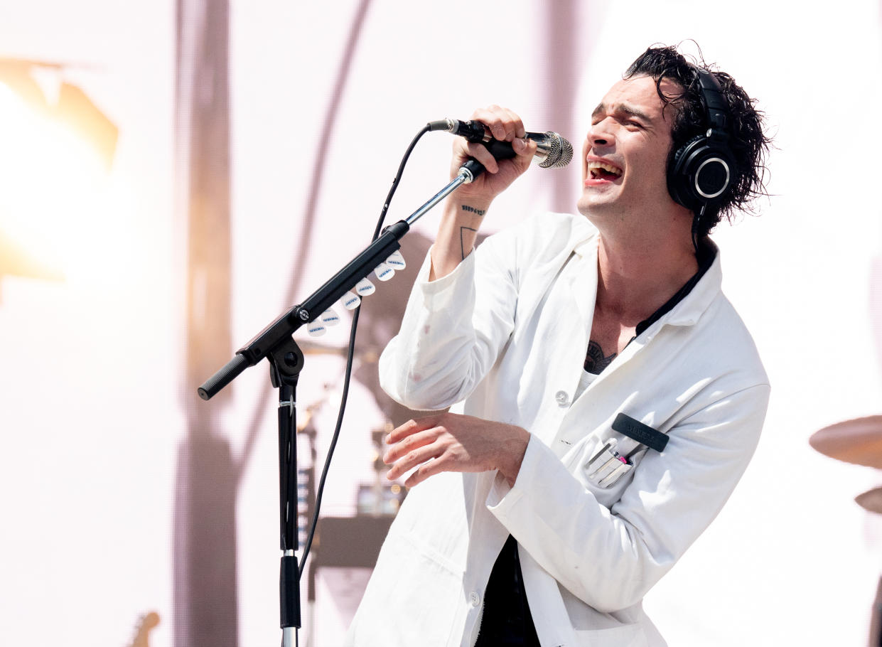 Matty Healy of The 1975 performs headlining Parklife Festival 2023 at Heaton Park on June 11, 2023 in Manchester, England. (Photo by Shirlaine Forrest/Getty Images)