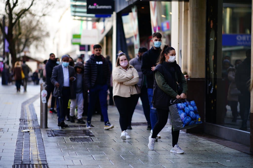 The number of post-Christmas shoppers dropped by over 37 per cent on Monday, according to retain analyst Springboard (PA)