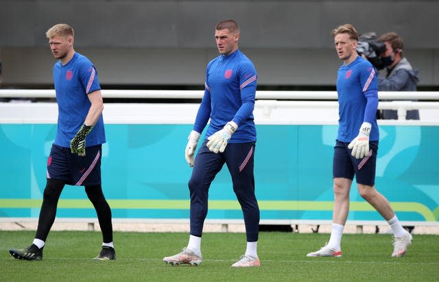 Aaron Ramsdale (left), Sam Johnstone and Jordan Pickford