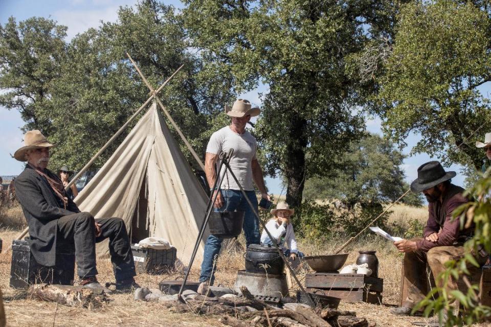 Taylor Sheridan on set - Credit: Sarah Coulter/ViacomCBS