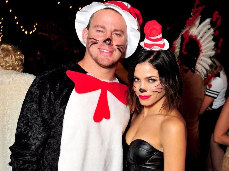 Channing Tatum Jenna Dewan Cat in the Hat Halloween Getty Images