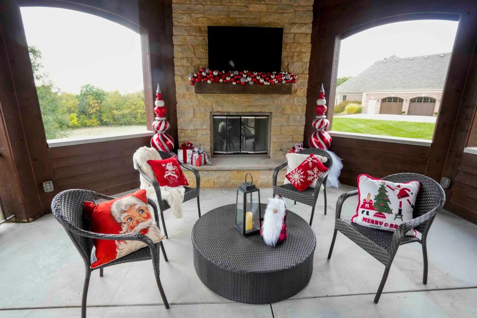 KEI decorated this outdoor covered porch at Alan and Laura Swan’s home in Delafield as part of the 2023 Christmas Fantasy House, a fundraiser for the Ronald McDonald House Charities.