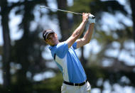 SAN FRANCISCO, CA - JUNE 16: Martin Kaymer of Germany watches his approach shot on the first hole during the third round of the 112th U.S. Open at The Olympic Club on June 16, 2012 in San Francisco, California. (Photo by Harry How/Getty Images)