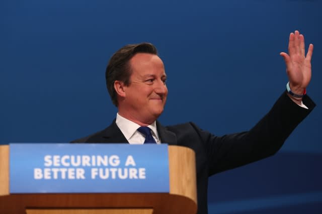 U.K. Prime Minister David Cameron Addresses Annual Party Conference