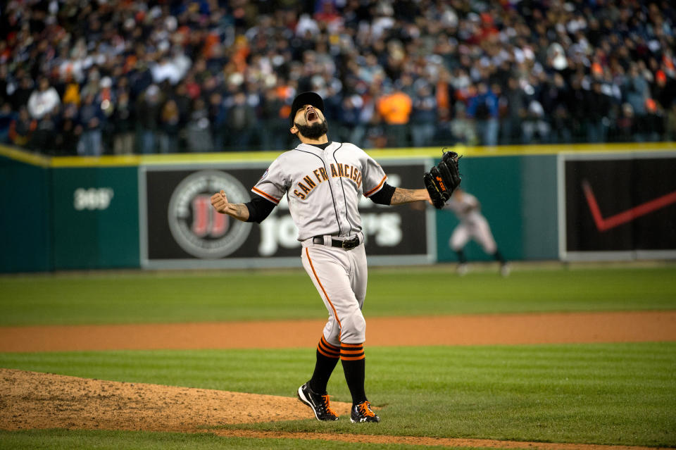 Sergio Romo位居舊金山巨人隊史中繼榜第1。（MLB Photo by John Biever /Sports Illustrated via Getty Images）