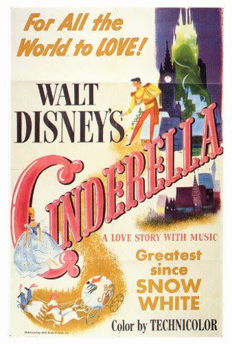 Movie poster for the 1950 film, Cinderella