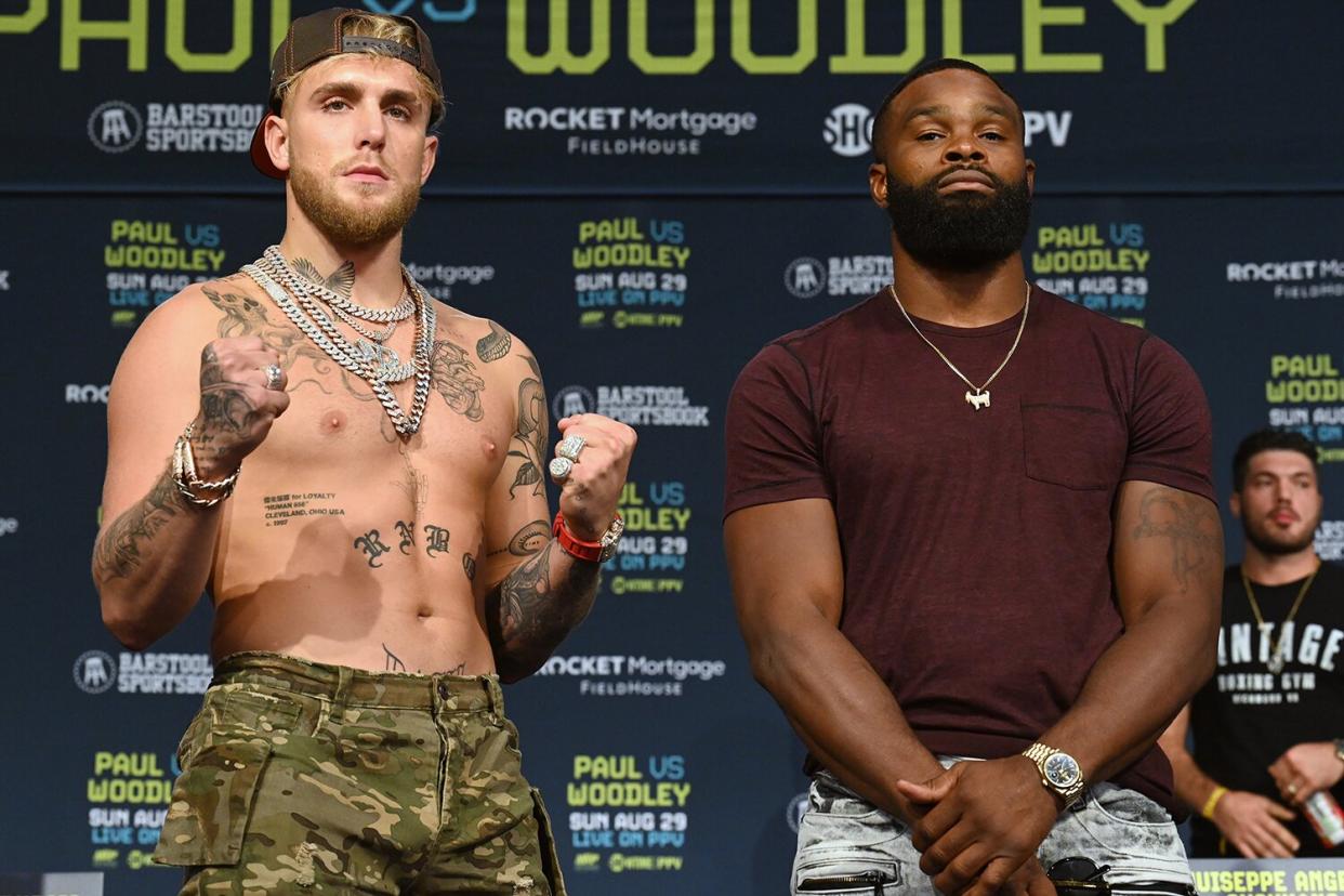 Jake Paul and Tyron Woodley