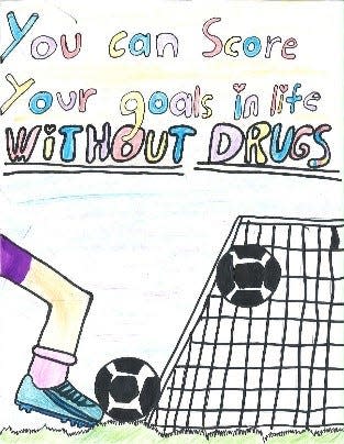 Somya Kaul of James McDivitt Elementary School in Old Bridge was selected as a finalist for artwork with the theme, "Fun Things to Do Instead of Drugs."