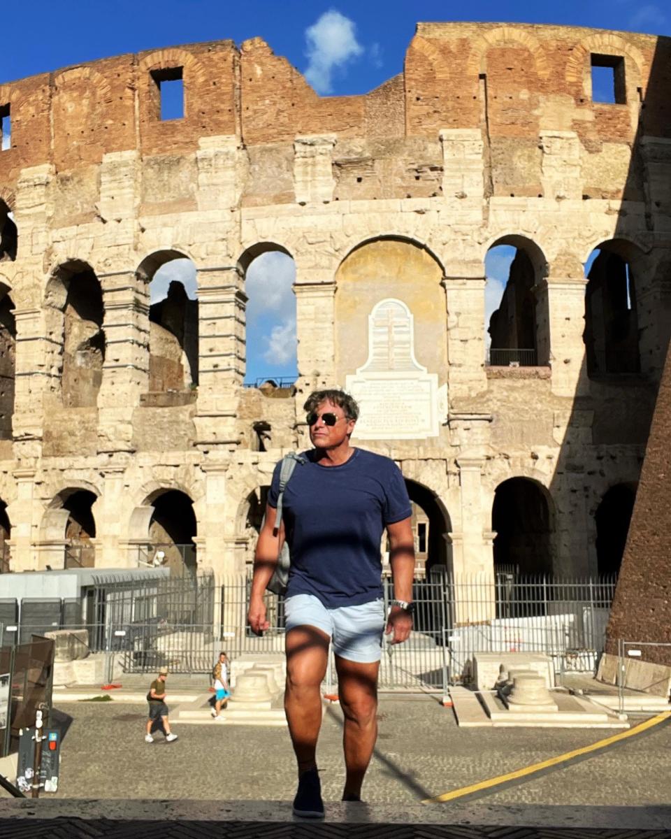Dave Benbow in Rome after the cruise.