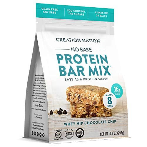 16) No Bake Protein Bar Mix, Whey Hip Chocolate Chip