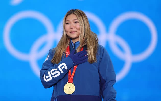 Chloe Kim won her second halfpipe gold medal at the Beijing Winter Olympics. (Photo: Cameron Spencer via Getty Images)