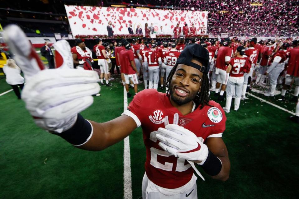 Najee Harris while at Alabama (Getty Images)