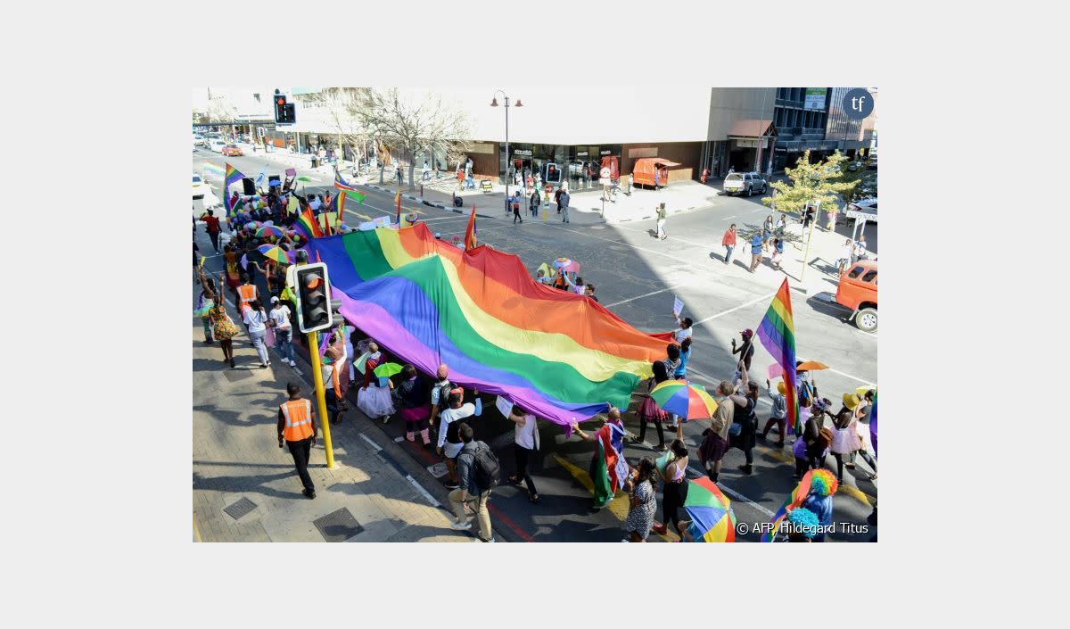 "Les autorités doivent garantir la sécurité des personnes LGBT en Namibie !", alerte Amnesty International Parade pour les droits de LGBT+ à Windhoek, le 29 juillet 2017 en Namibie - AFP, Hildegard Titus