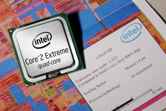 An Intel Core 2 Extreme processor.