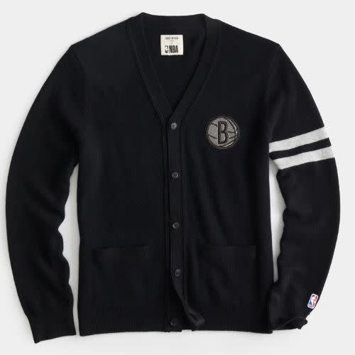 TODD SNYDER X NBA KNICKS CASHMERE CARDIGAN in black