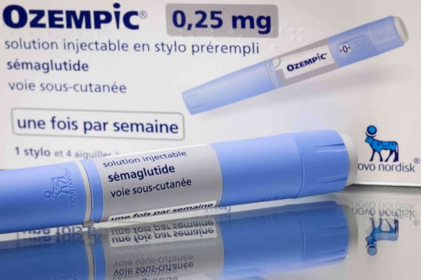PHOTO: This photograph taken on February 23, 2023, shows the anti-diabetic medication 'Ozempic' (semaglutide) made by Danish pharmaceutical company 'Novo Nordisk'. (Joel Saget/AFP via Getty Images)