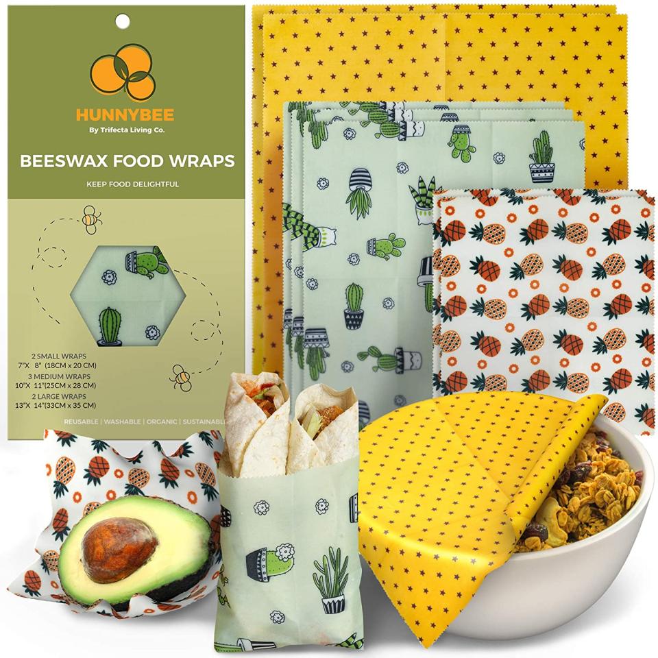 Trifecta Living Co. Hunnybee Reusable Beeswax Food Wrap (Photo via Amazon)