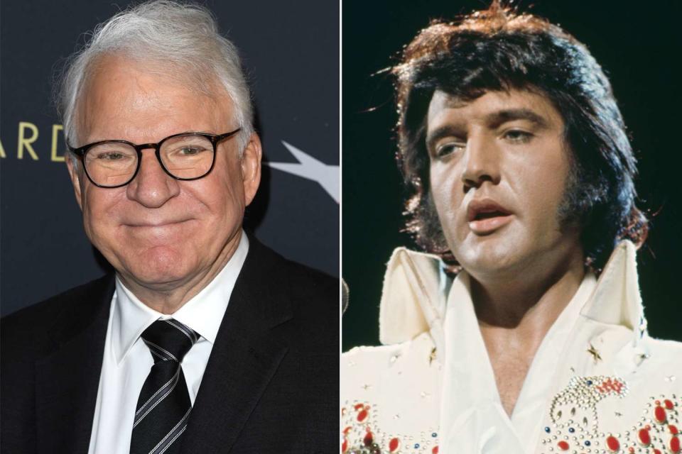 <p>Steve Granitz/FilmMagic; Fotos International/Archive Photos/Getty</p> (Left-right:) Steve Martin; Elvis Presley