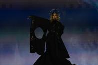 US pop star Madonna performs onstage during a free concert at Copacabana beach in Rio de Janeiro, Brazil, on May 4, 2024. . Madonna ended her "The Celebration Tour" with a performance attended by some 1.5 million enthusiastic fans. (Photo by Pablo PORCIUNCULA / AFP) (Photo by PABLO PORCIUNCULA/AFP via Getty Images)