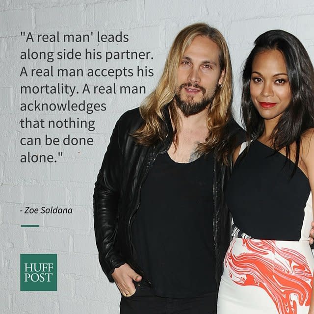 People&nbsp;practically fell out of their chairs after Zoe Saldana <a href="http://www.huffingtonpost.com/2015/06/08/zoe-saldana-husband-last-name-_n_7536974.html">revealed her husband had taken <i>her</i>&nbsp;last name.</a>&nbsp;After the news went viral, the "Avatar" star <a href="https://www.facebook.com/ZoeSaldana/posts/10152998111744150">posted a lengthy message</a> on her Facebook about&nbsp;why no one should be surprised over what her husband did:&nbsp;"Men, <a href="https://www.facebook.com/ZoeSaldana/posts/10152998111744150">you will not cease to exist by taking your partner&rsquo;s surname</a>," she wrote.&nbsp;"On the contrary -- you&rsquo;ll be remembered as a man who stood by change. I know our sons will respect and admire their father more because their father lead by example."