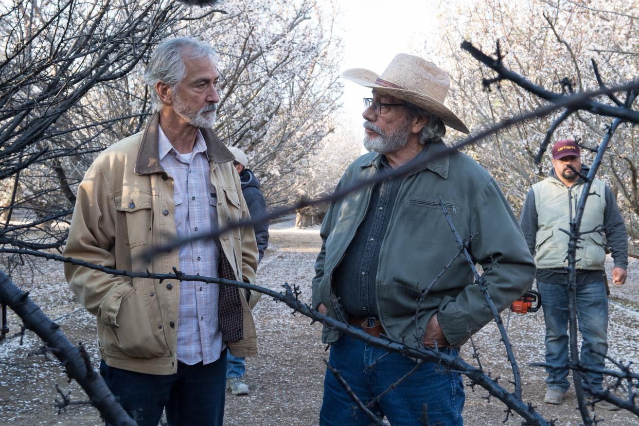 David Strathairn and Olmos in 'The Devil Has a Name' (Photo: Courtesy of Momentum Pictures) 