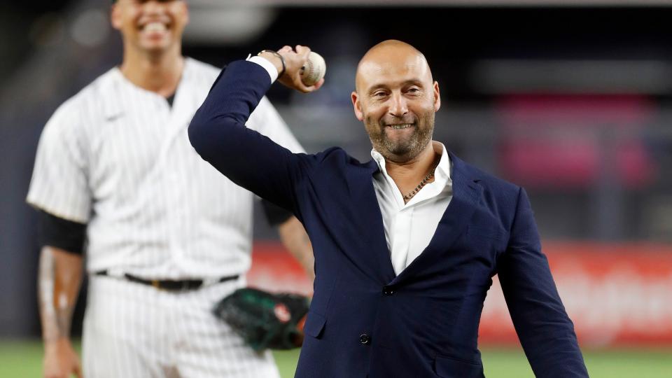 Derek Jeter first pitch